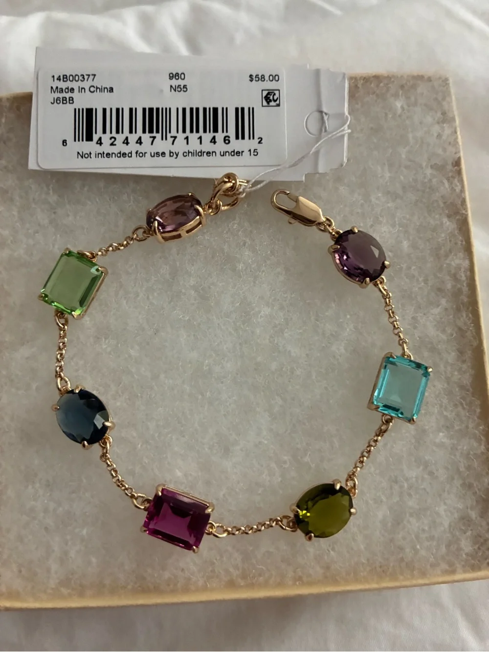 Ralph Lauren Gold-Tone Bracelet with Multicolor Gemstones - Picture 5 of 5